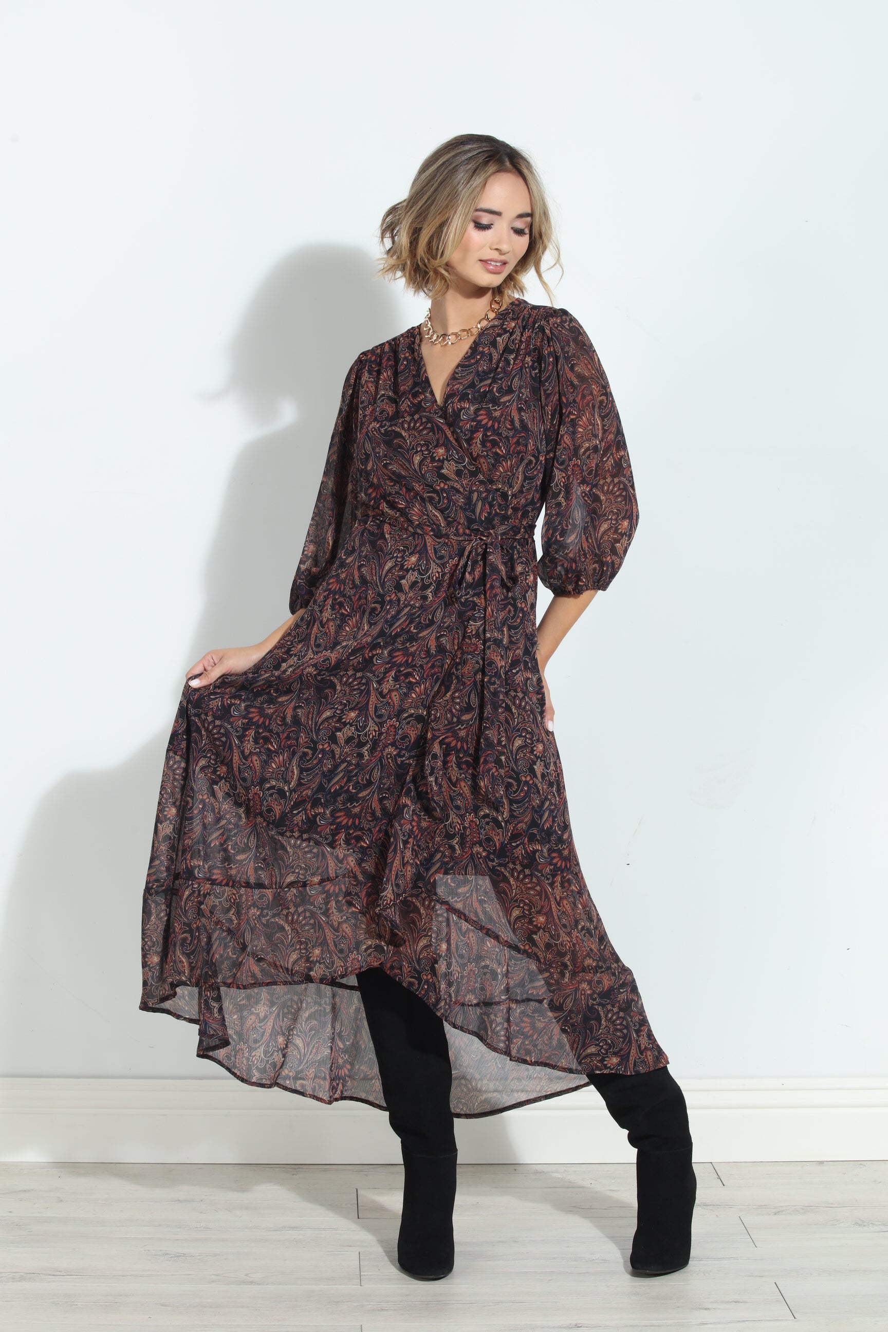 Jeremiah Chiffon Wrap Dress