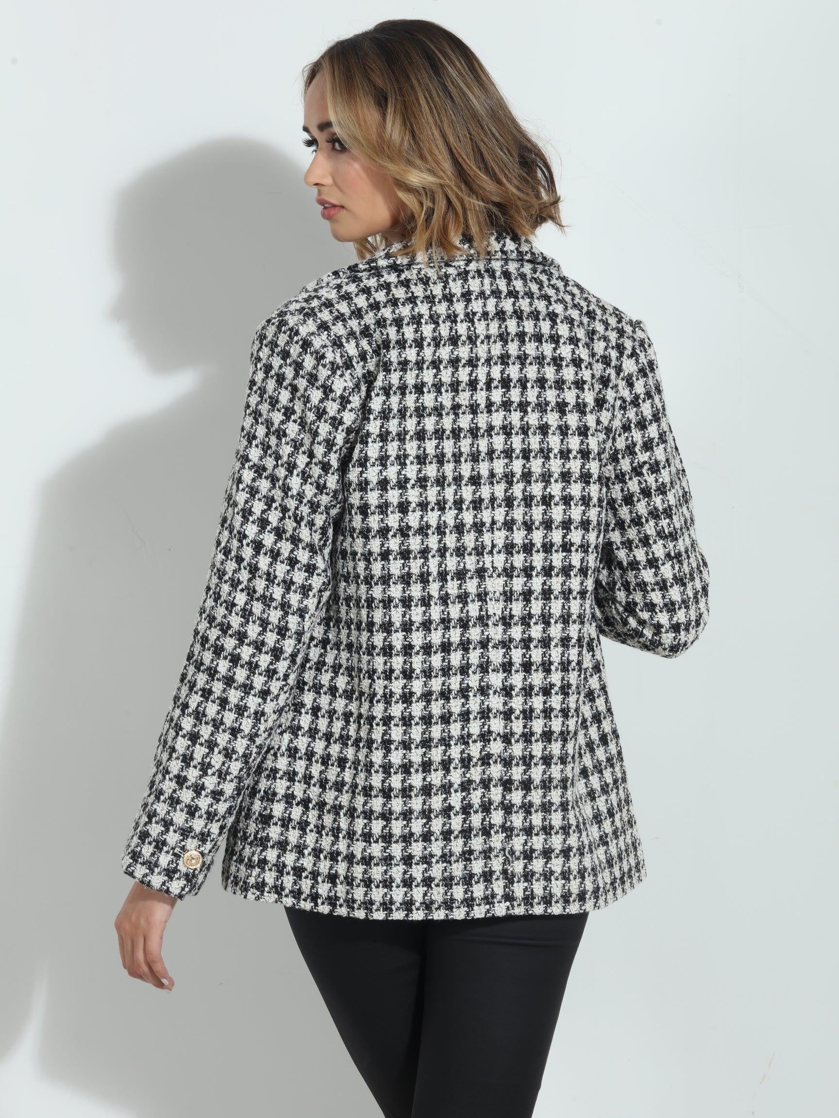Mystree Houndstooth Blazer-FINAL SALE