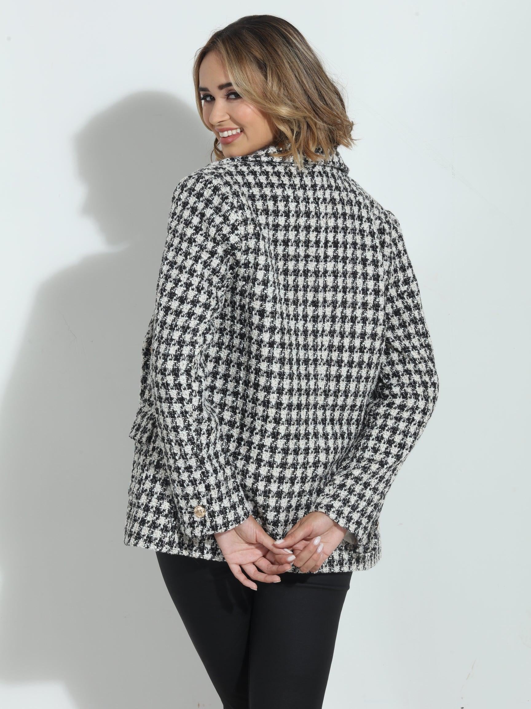 Mystree Houndstooth Blazer-FINAL SALE