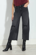 Hidden Jeans Nori Cropped Wide Leg- Charcoal- FINAL SALE