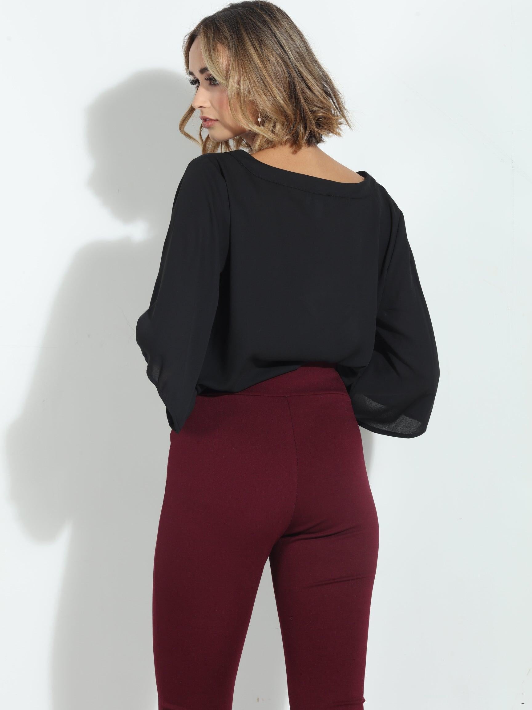 Onyx Surplice Top-BEST SELLER