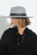 Grey Felt Fedora Hat- FINAL SALE