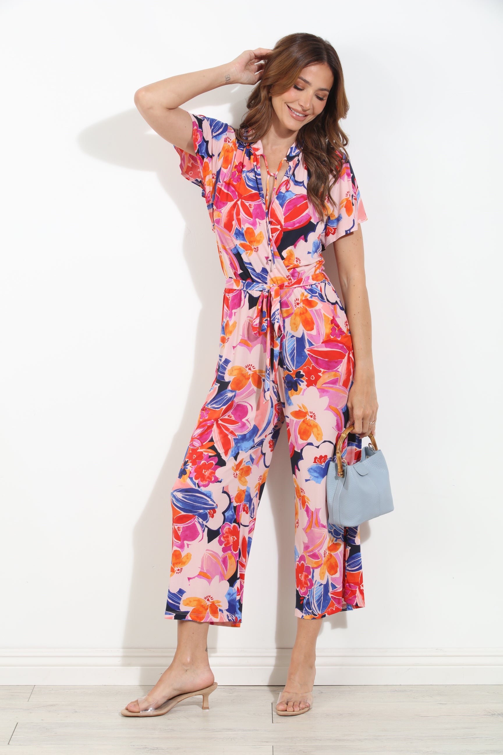 Corie Stretch Culotte Short Sleeve Jumpsuit