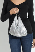 Silver Shimmer Mesh Pouch - BEST SELLER