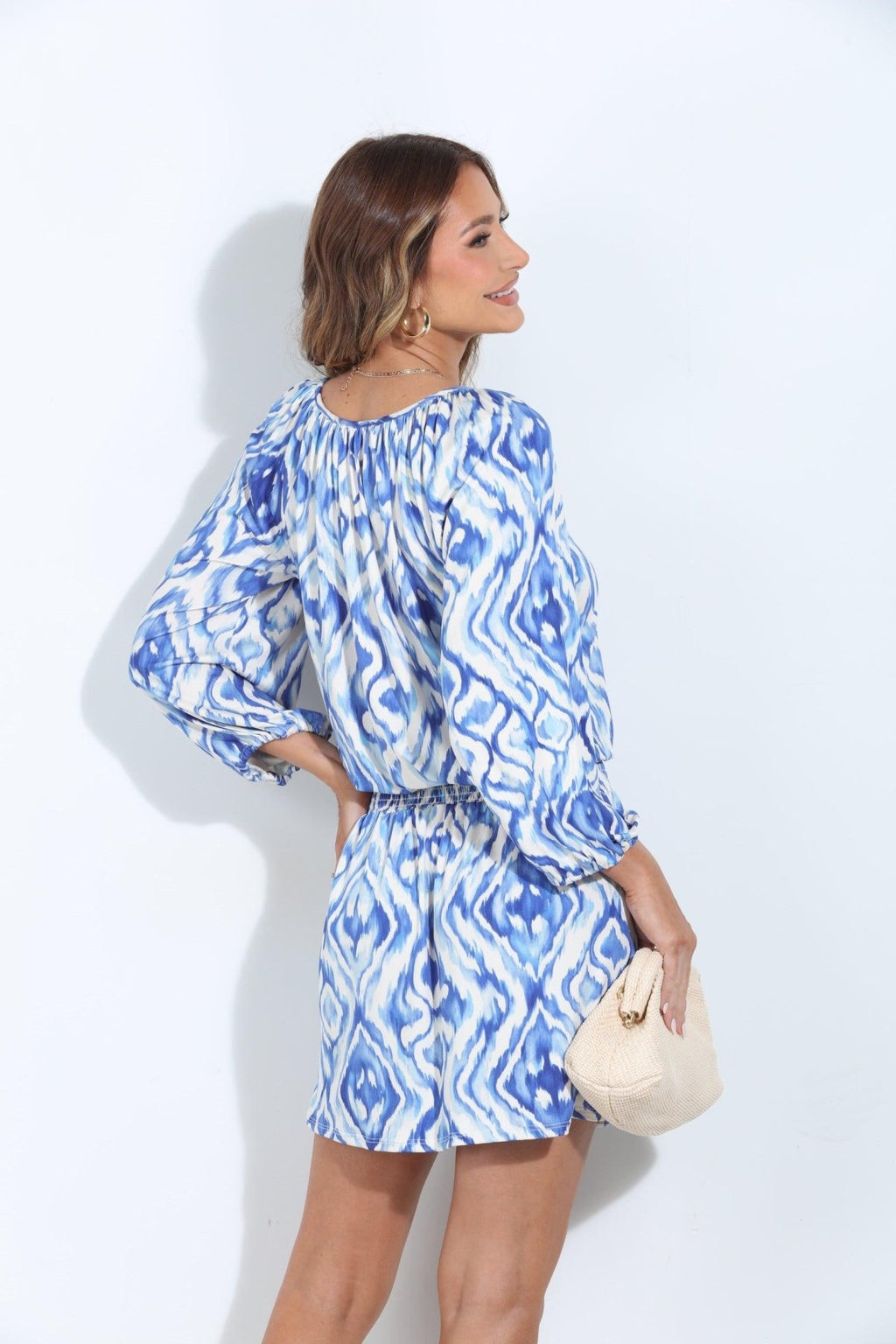Malibu Stretch Raglan Dropwaist Stretch Dress-FINAL SALE