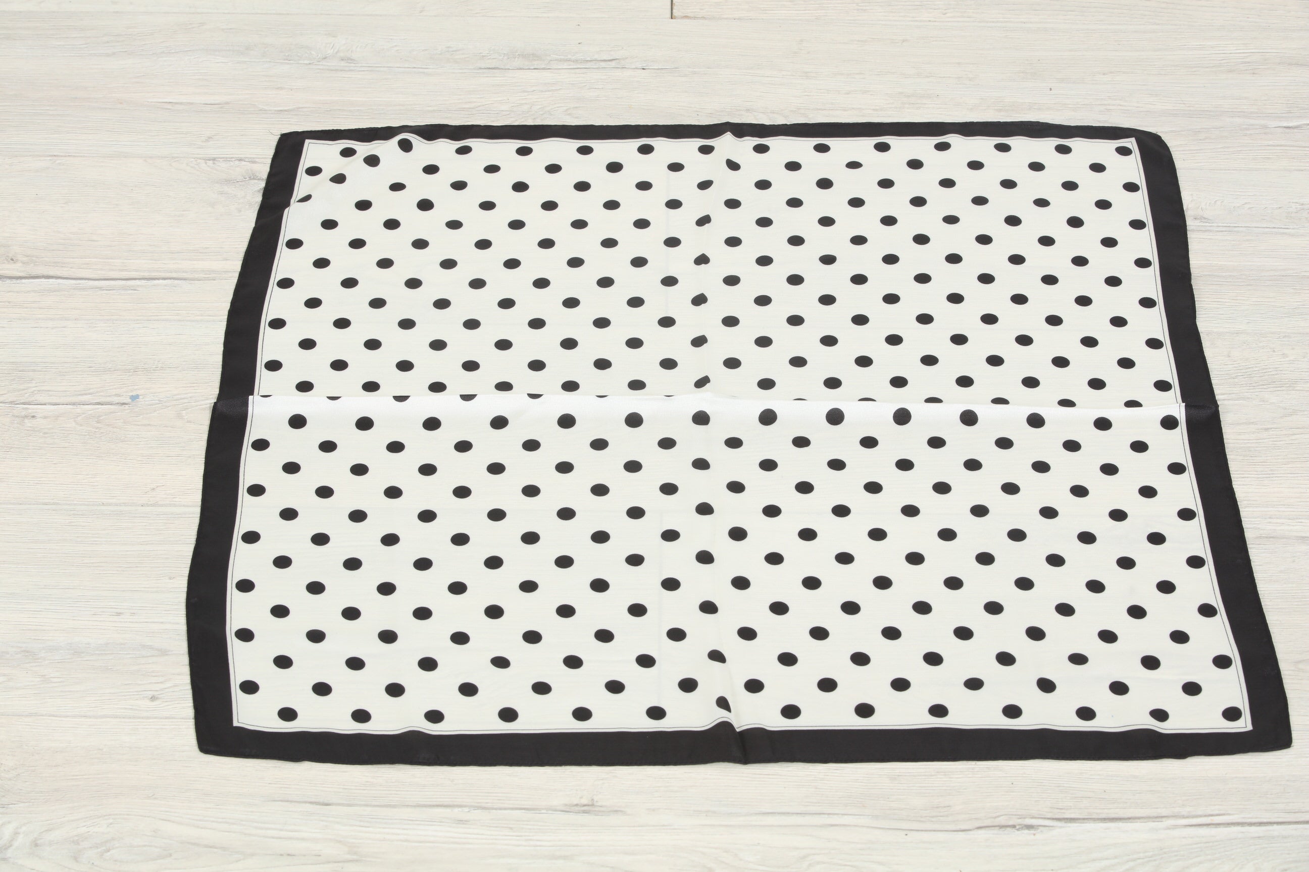 Polka Dot Print Silky Scarf