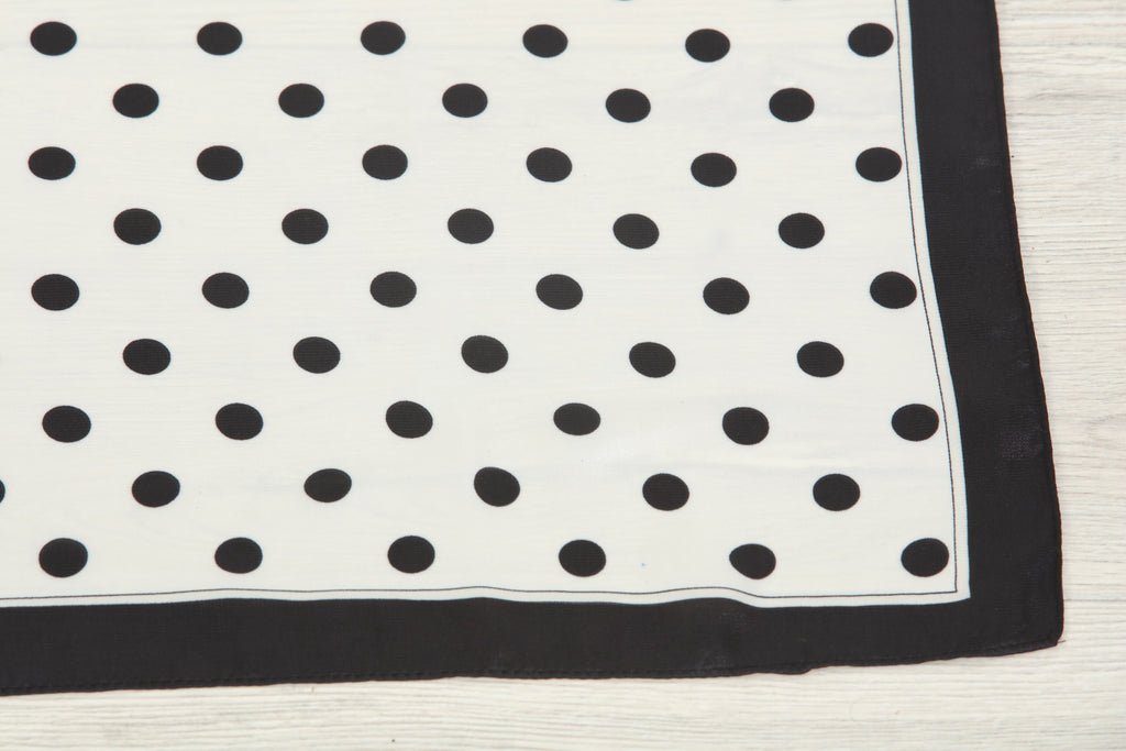 Polka Dot Print Silky Scarf