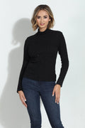 Fatima Sparkle Mock Neck Top-FINAL SALE