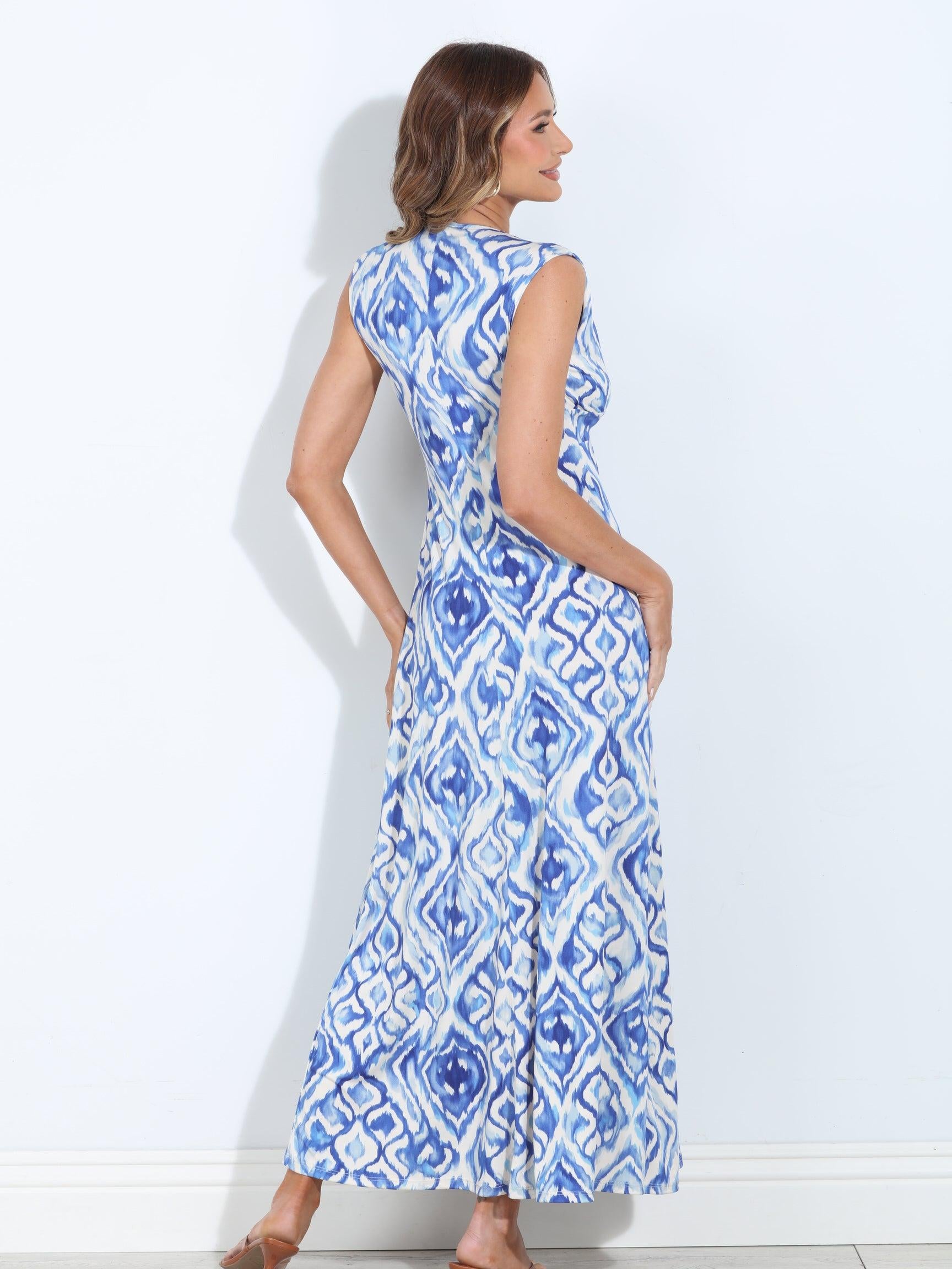 Malibu Stretch V-Neck Maxi Dress-BEST SELLER