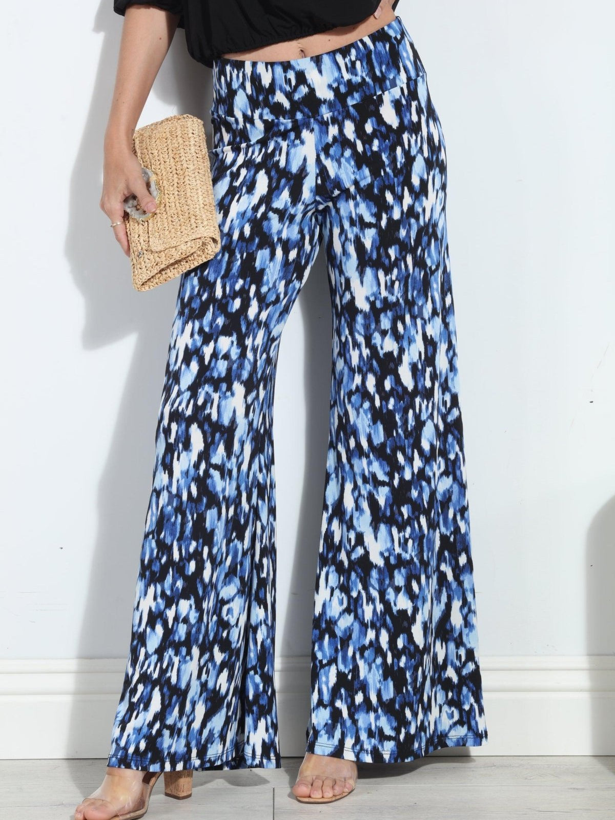 Lizette Stretch Wide Leg Pants-FINAL SALE