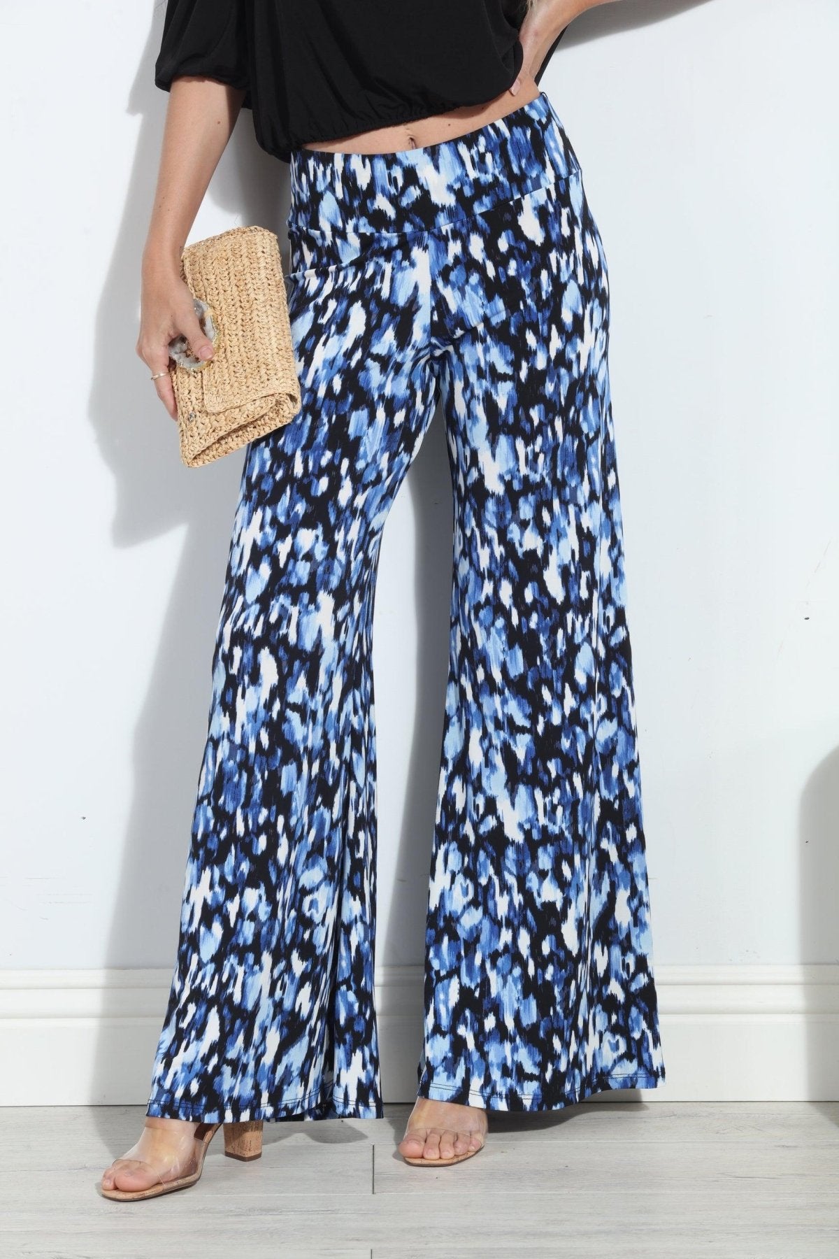 Lizette Stretch Wide Leg Pants-FINAL SALE