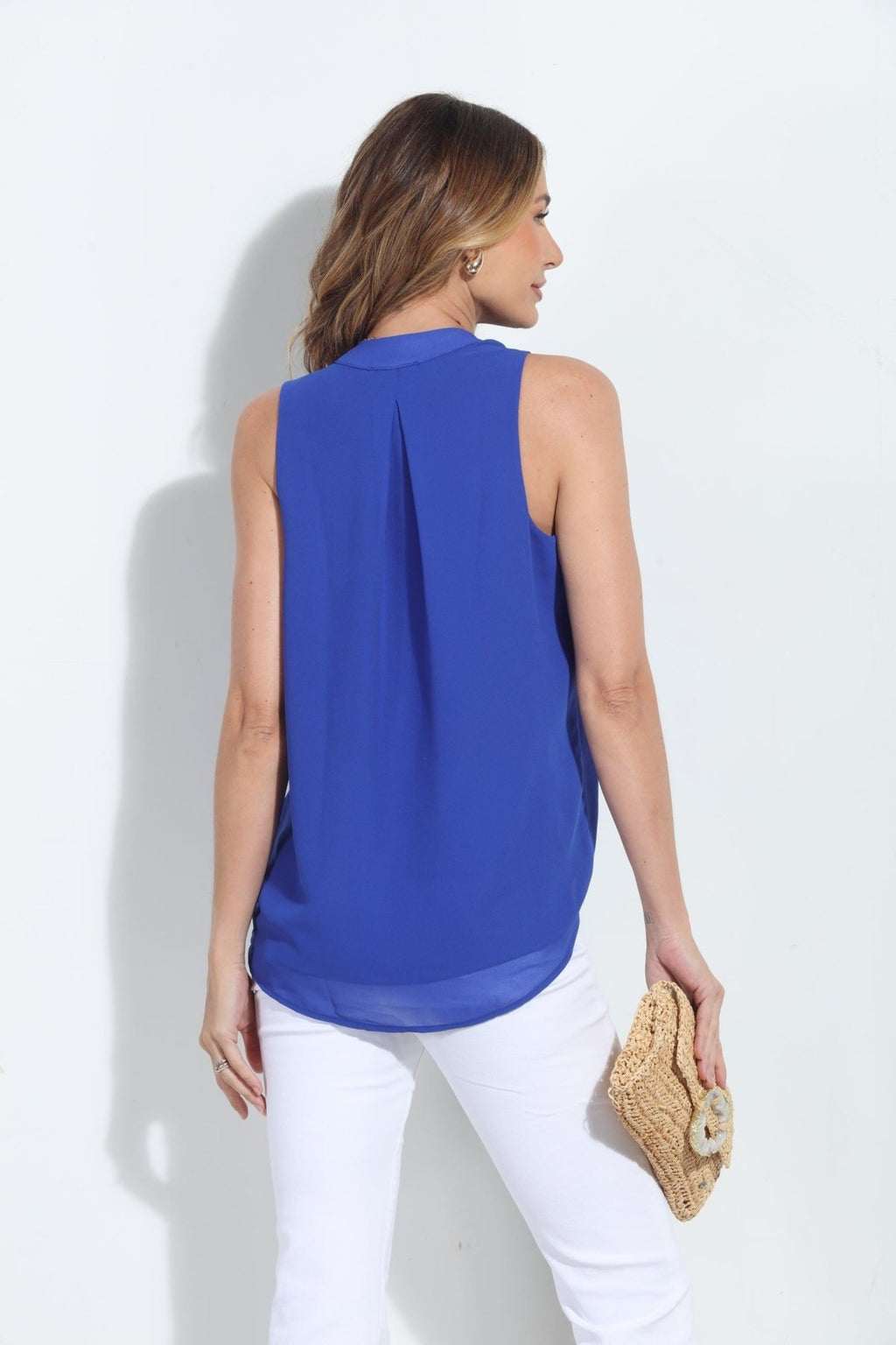 Royal Surplice Top with Tie