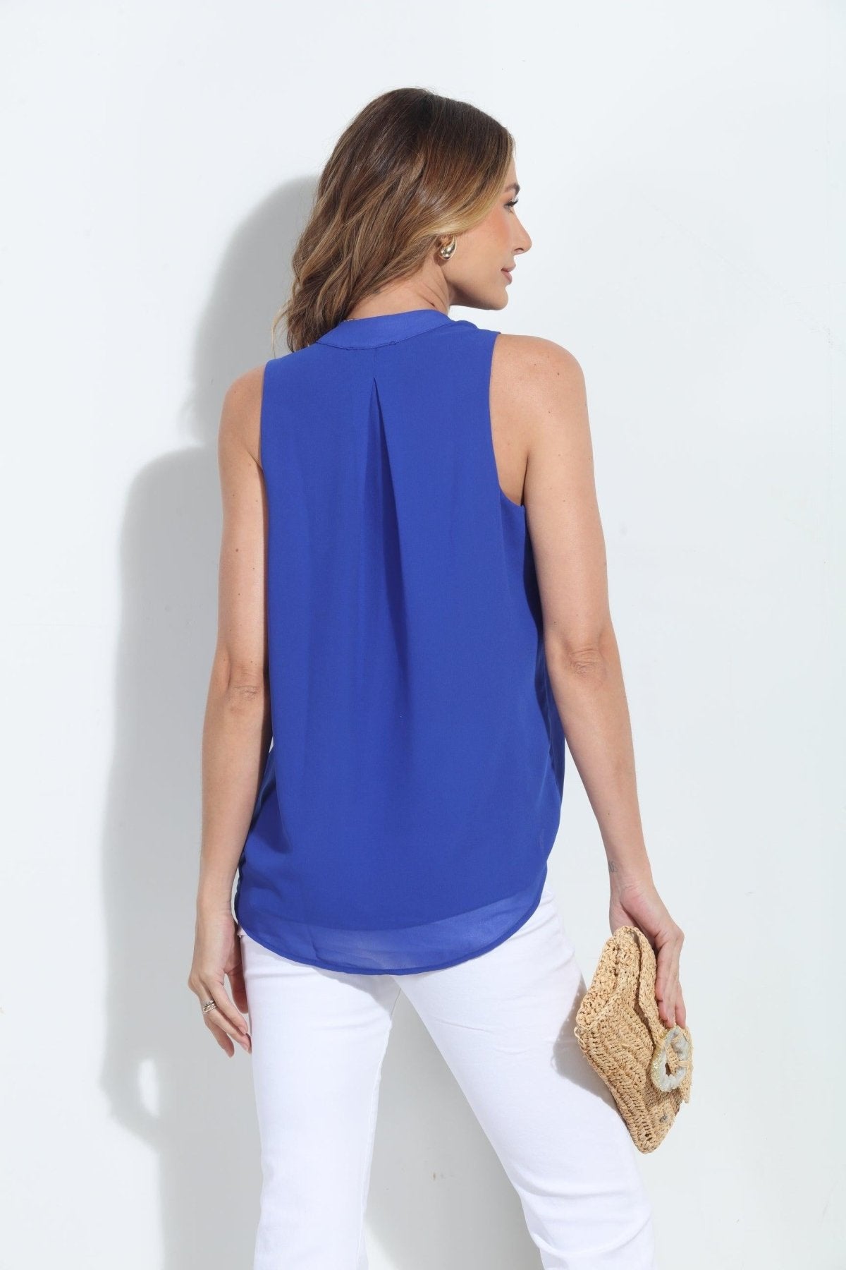 Royal Surplice Top with Tie