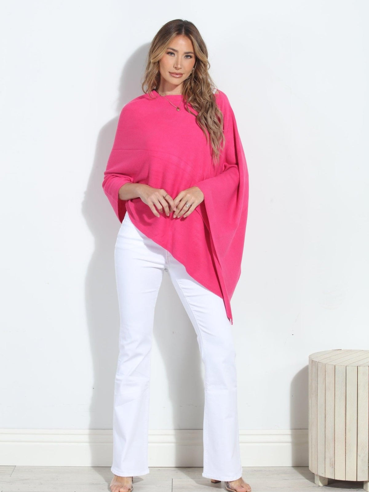 Raspberry Throw-On Poncho-BEST SELLER