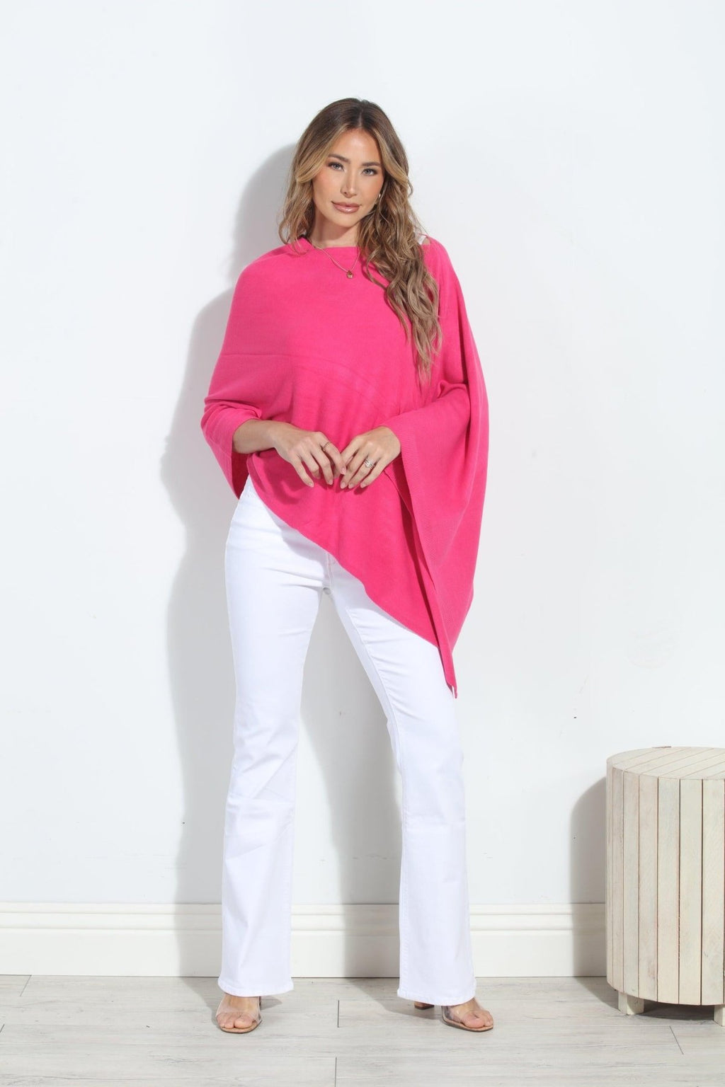 Raspberry Throw-On Poncho-BEST SELLER