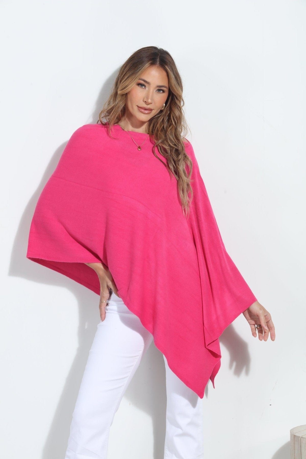 Raspberry Throw-On Poncho-BEST SELLER