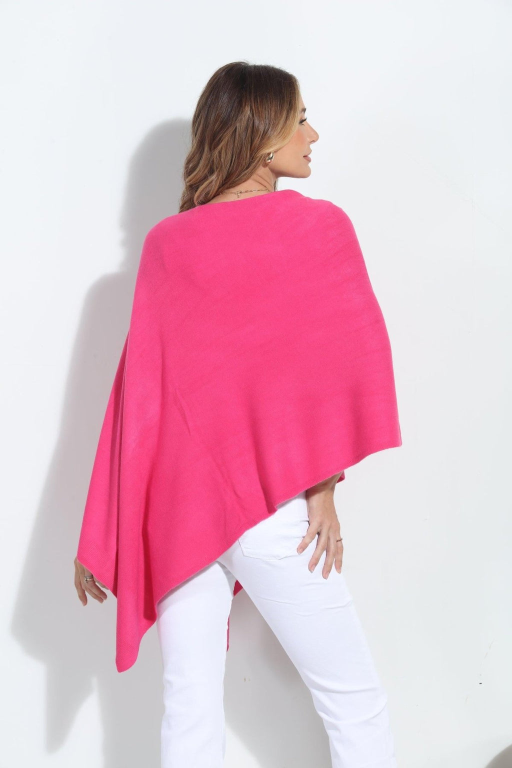 Raspberry Throw-On Poncho-BEST SELLER