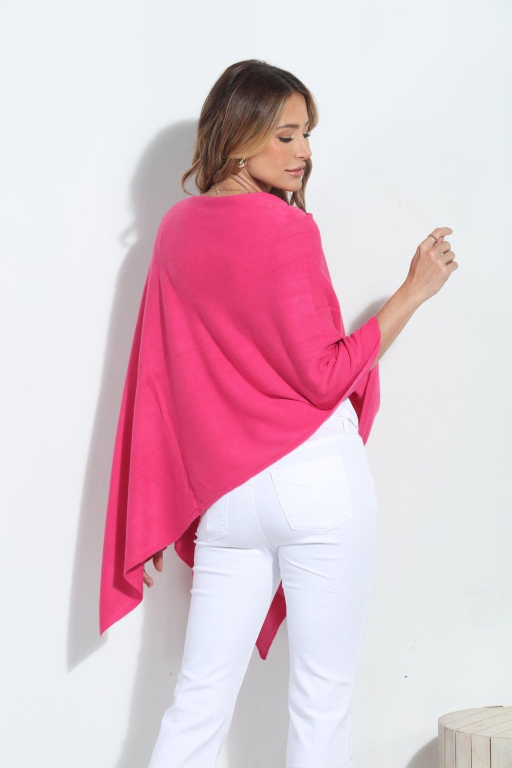 Raspberry Throw-On Poncho-BEST SELLER