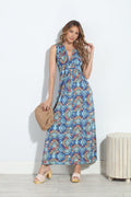 Carlene Stretch V-Neck Maxi Dress-FINAL SALE