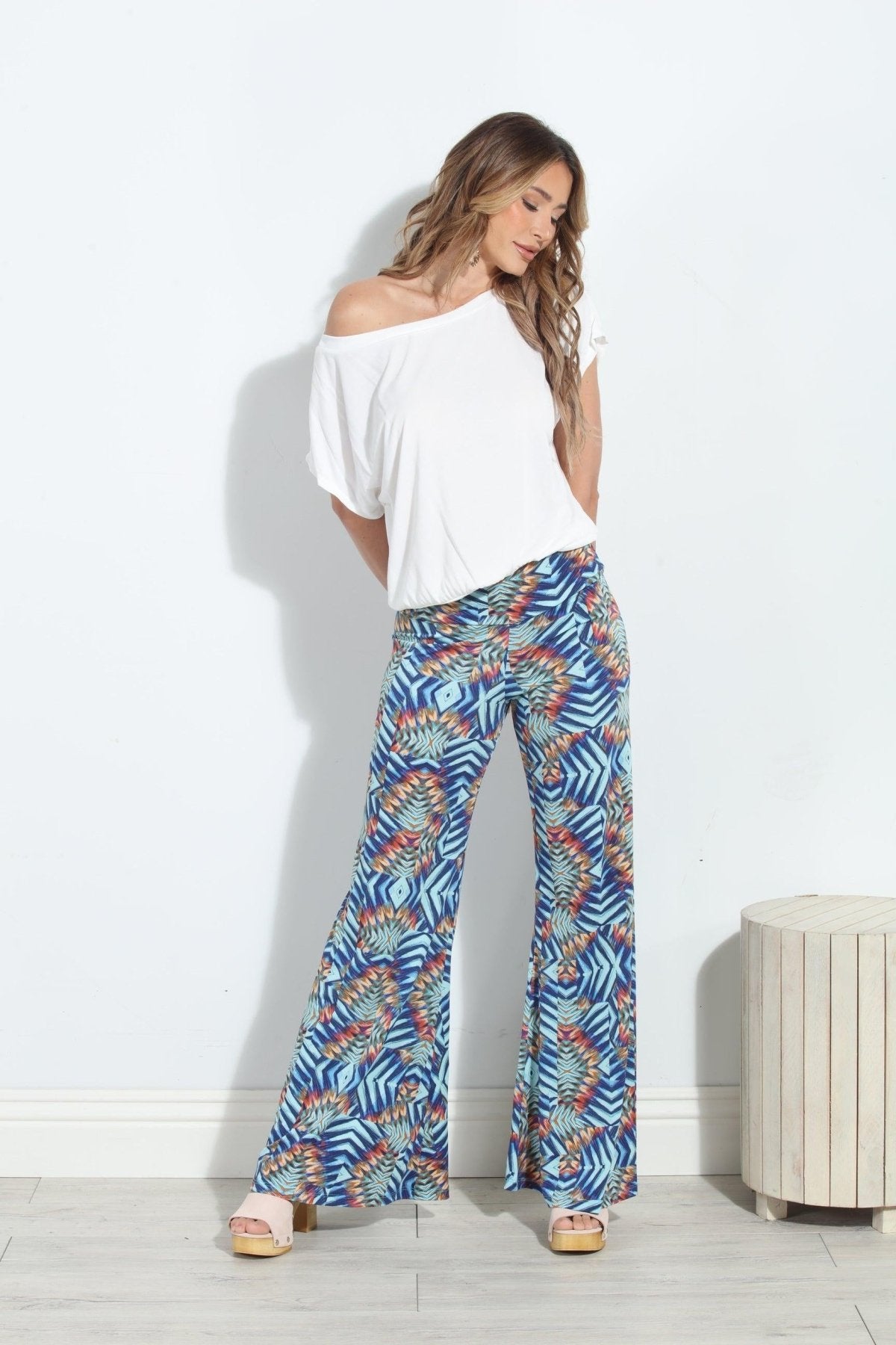 Carlene Stretch Wide Leg Pants-FINAL SALE