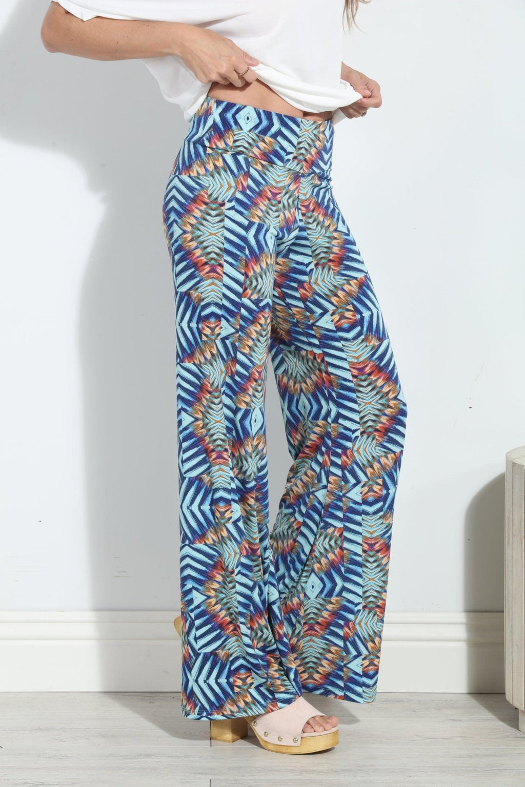 Carlene Stretch Wide Leg Pants-FINAL SALE