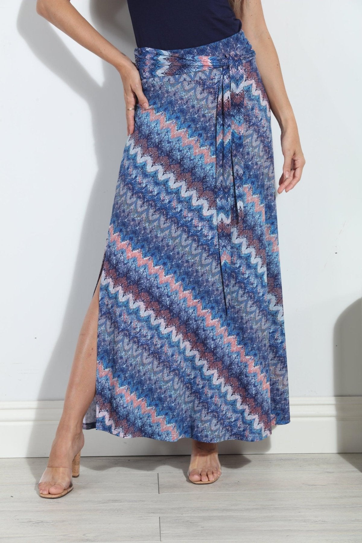 Odyssey Tie Front Maxi Skirt-FINAL SALE