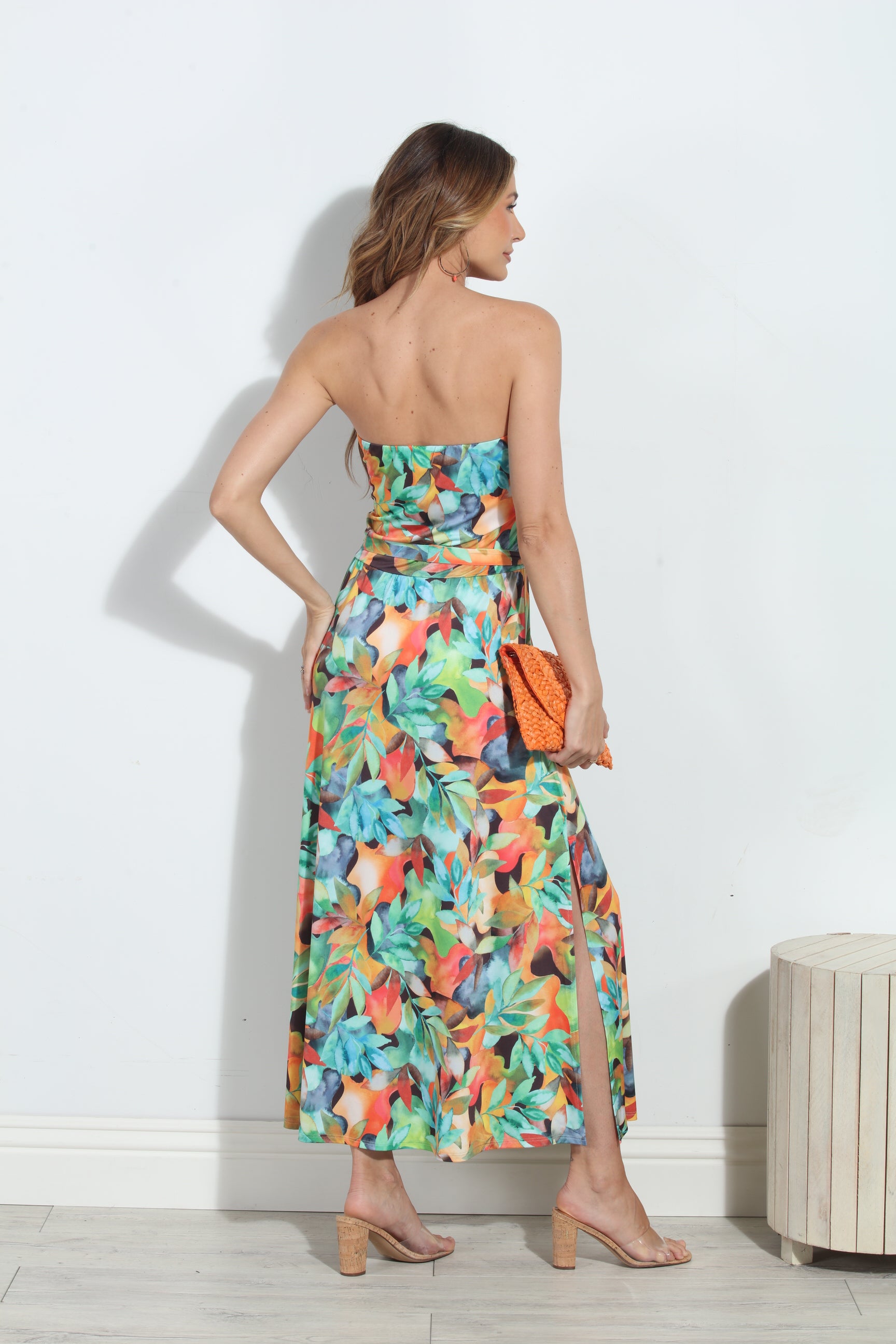 Giada Stretch Ruched Tube Maxi Dress-BEST SELLER