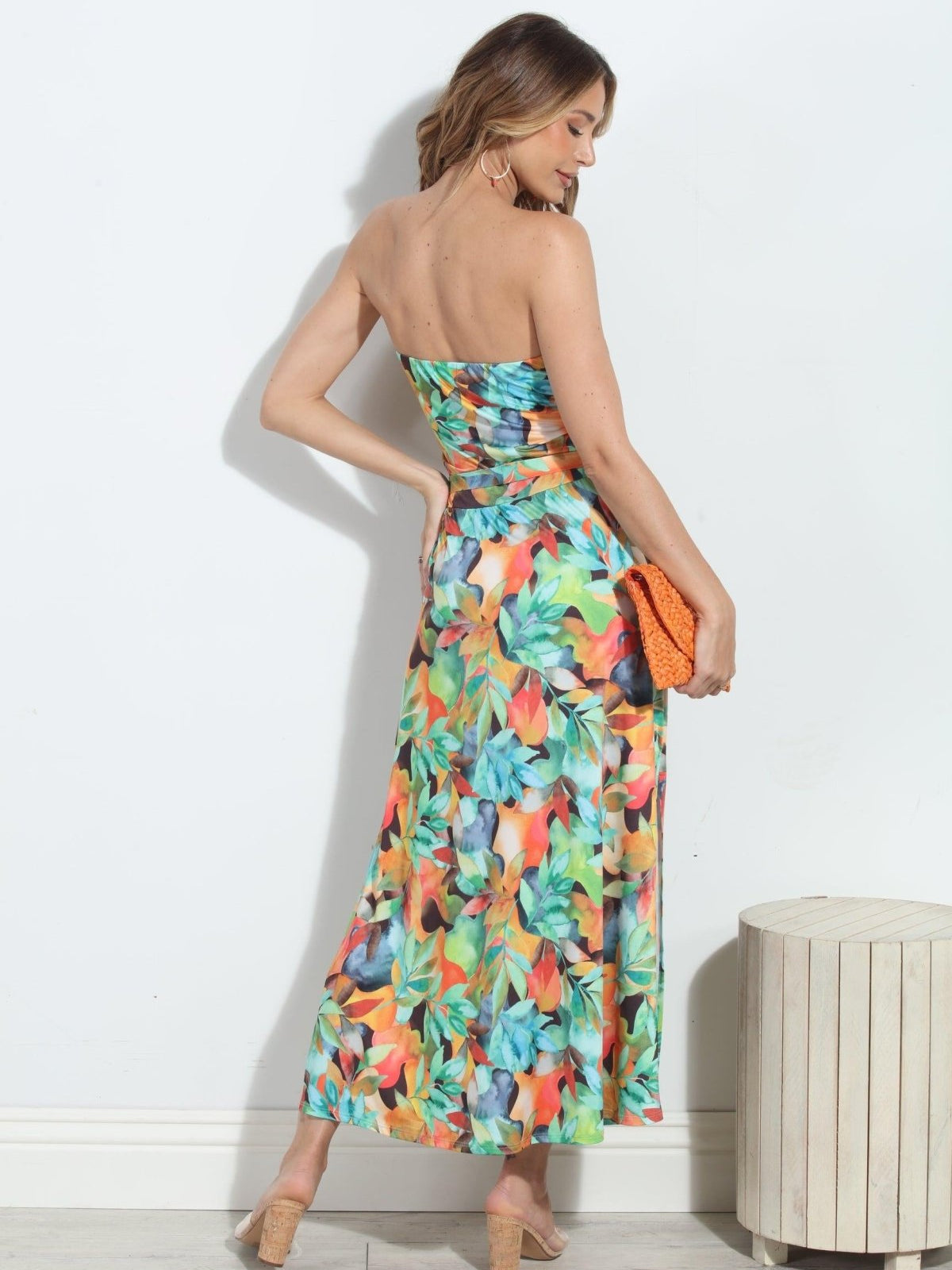 Giada Stretch Ruched Tube Maxi Dress-BEST SELLER