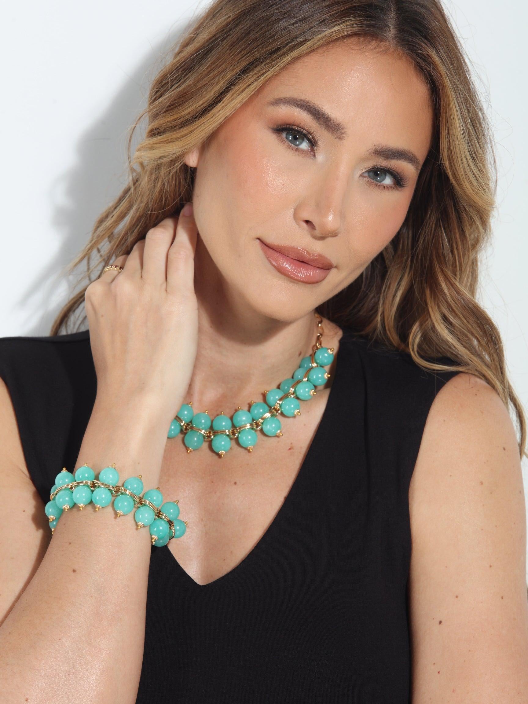 Cristina Sabatini Turquoise Taj Mahal Bracelet-FINAL SALE
