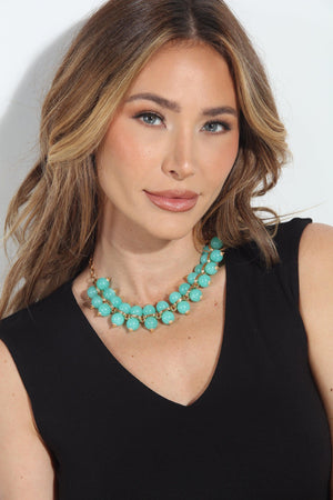 Cristina Sabatino Aqua Taj Mahal Necklace-FINAL SALE