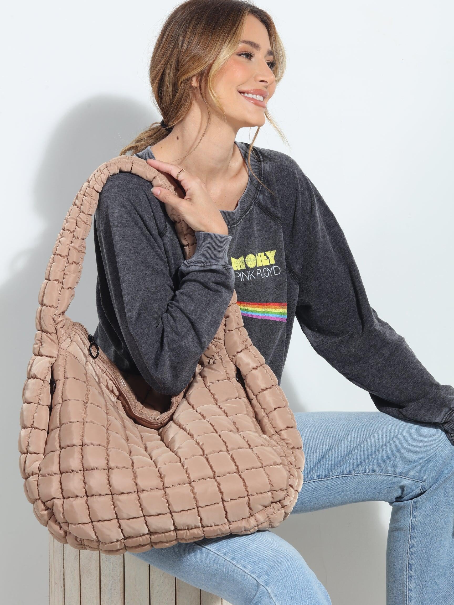 Sand Puffy Tote
