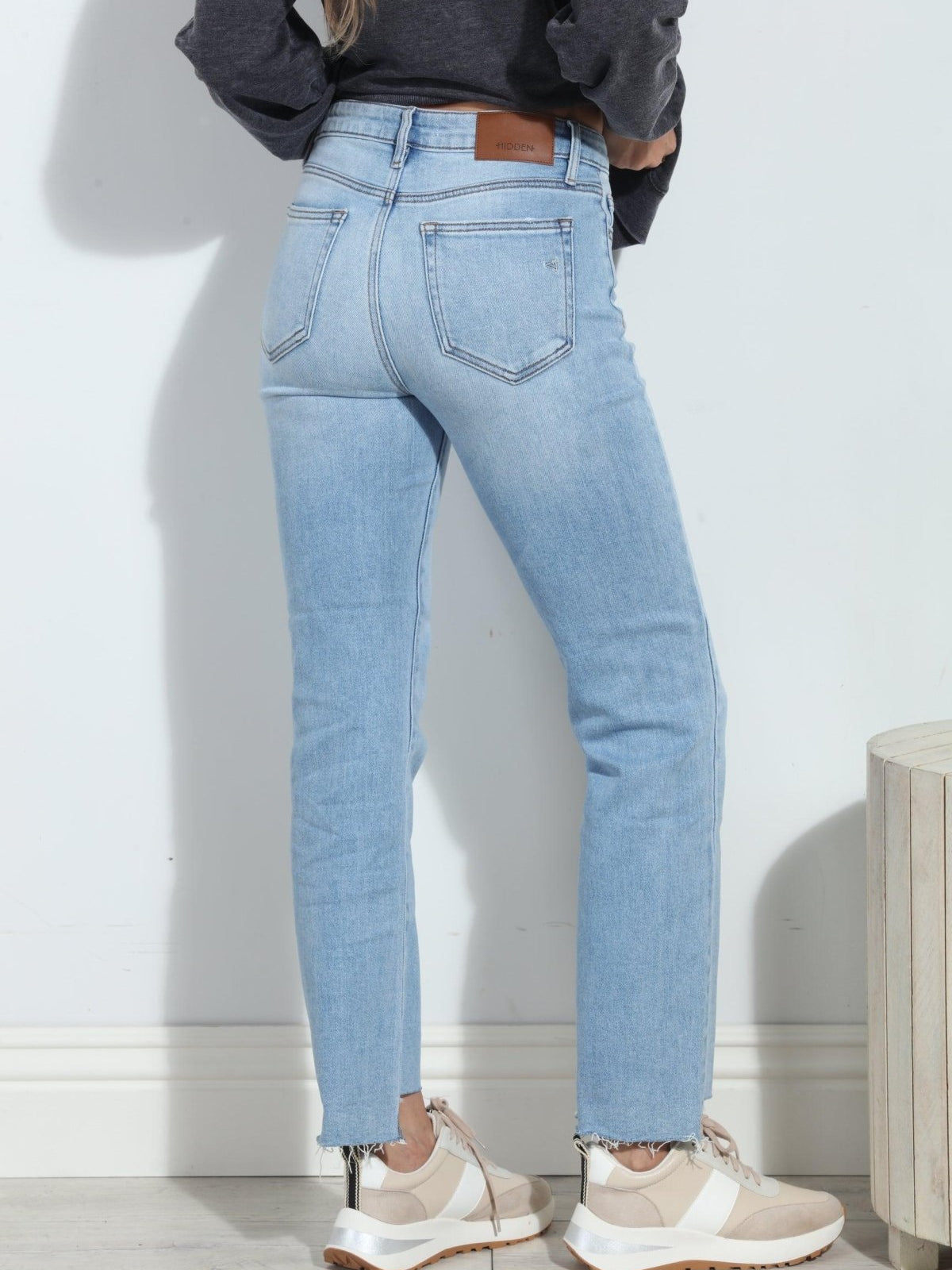 Tracey High Rise Stretch Straight Jean- Light Wash-FINAL SALE