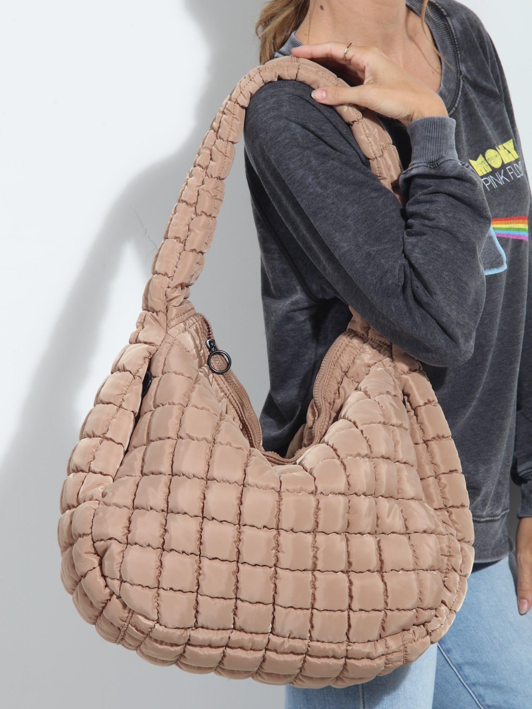 Sand Puffy Tote