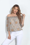 Bellah Smocked Chiffon Blouse-FINAL SALE