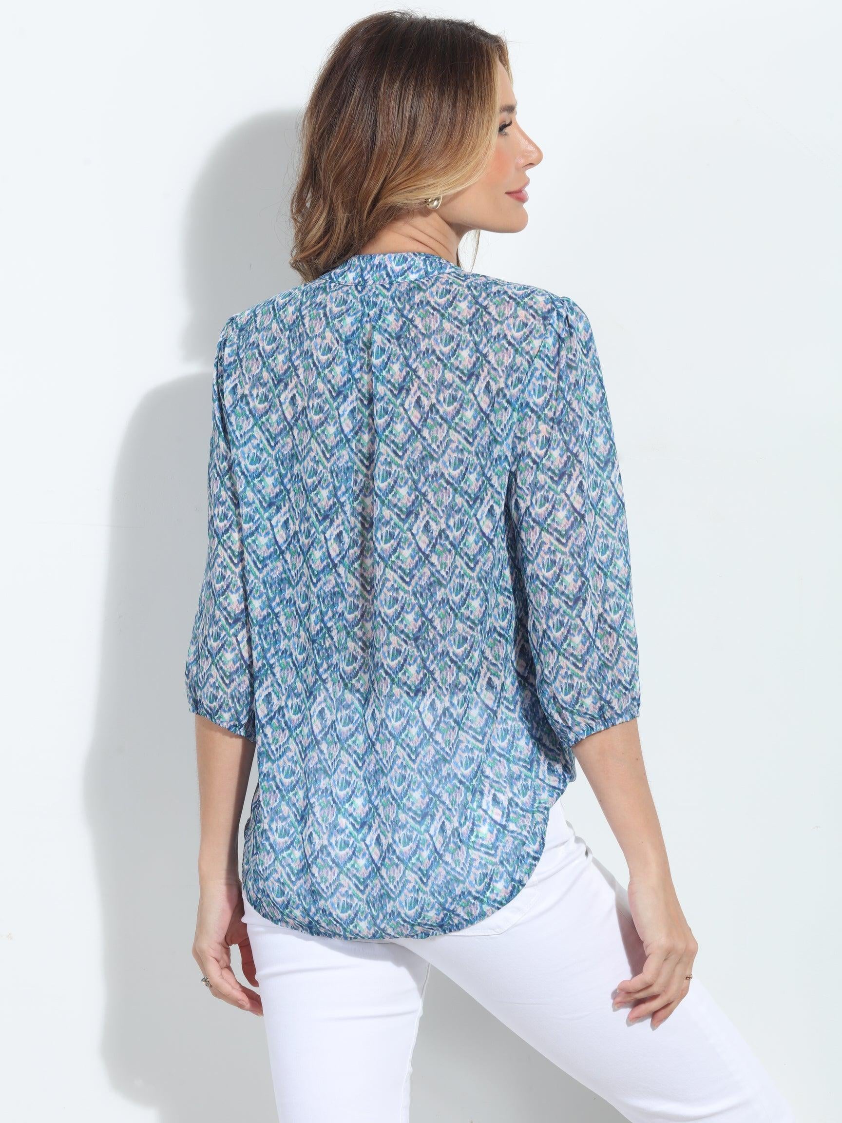 Kat 3/4 Sleeve Surplice Blouse-BEST SELLER