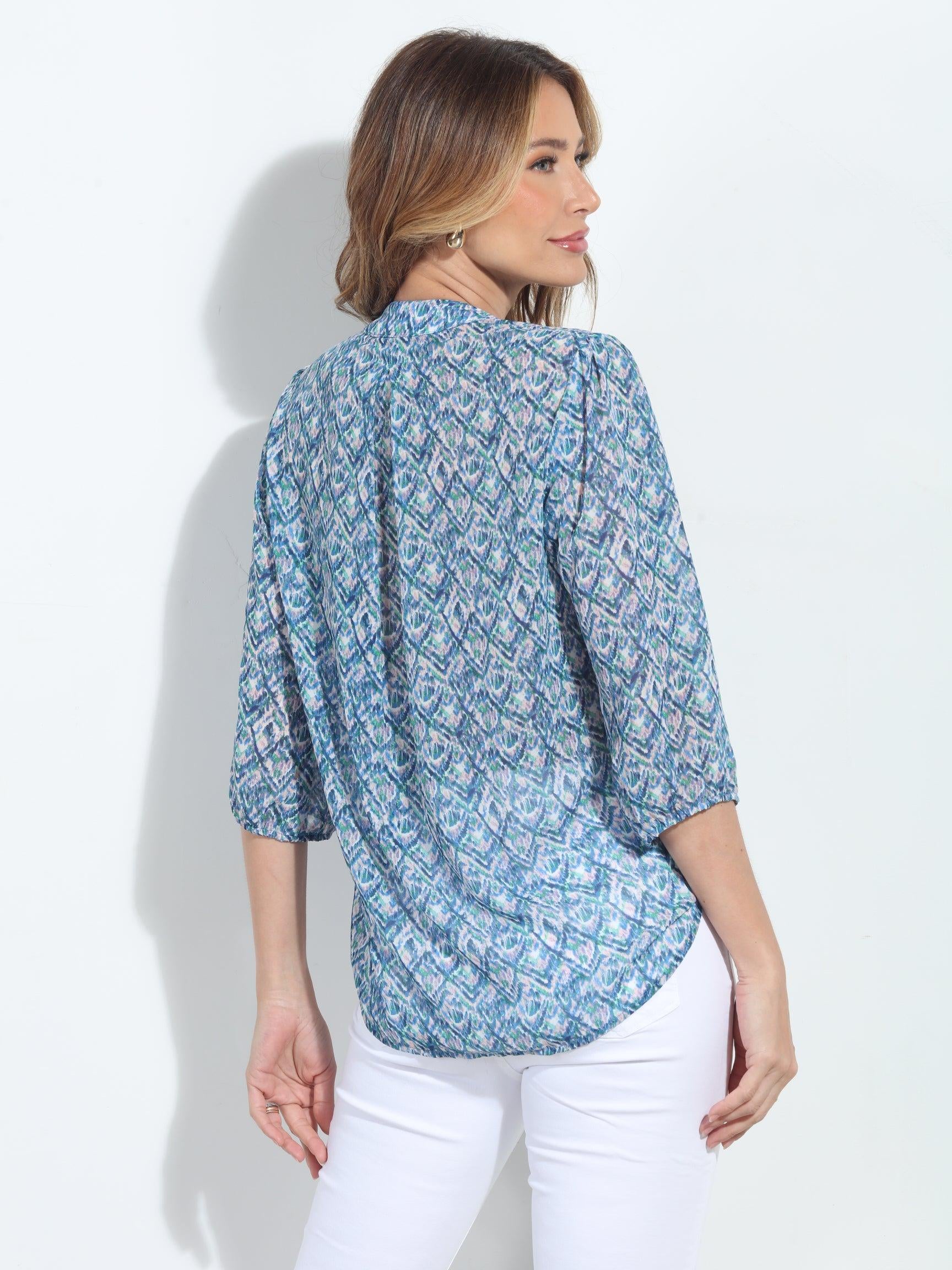 Kat 3/4 Sleeve Surplice Blouse-BEST SELLER