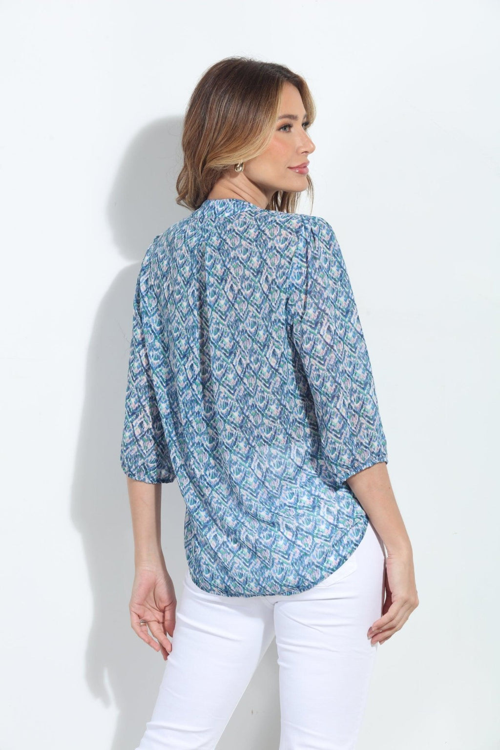 Kat 3/4 Sleeve Surplice Blouse-BEST SELLER