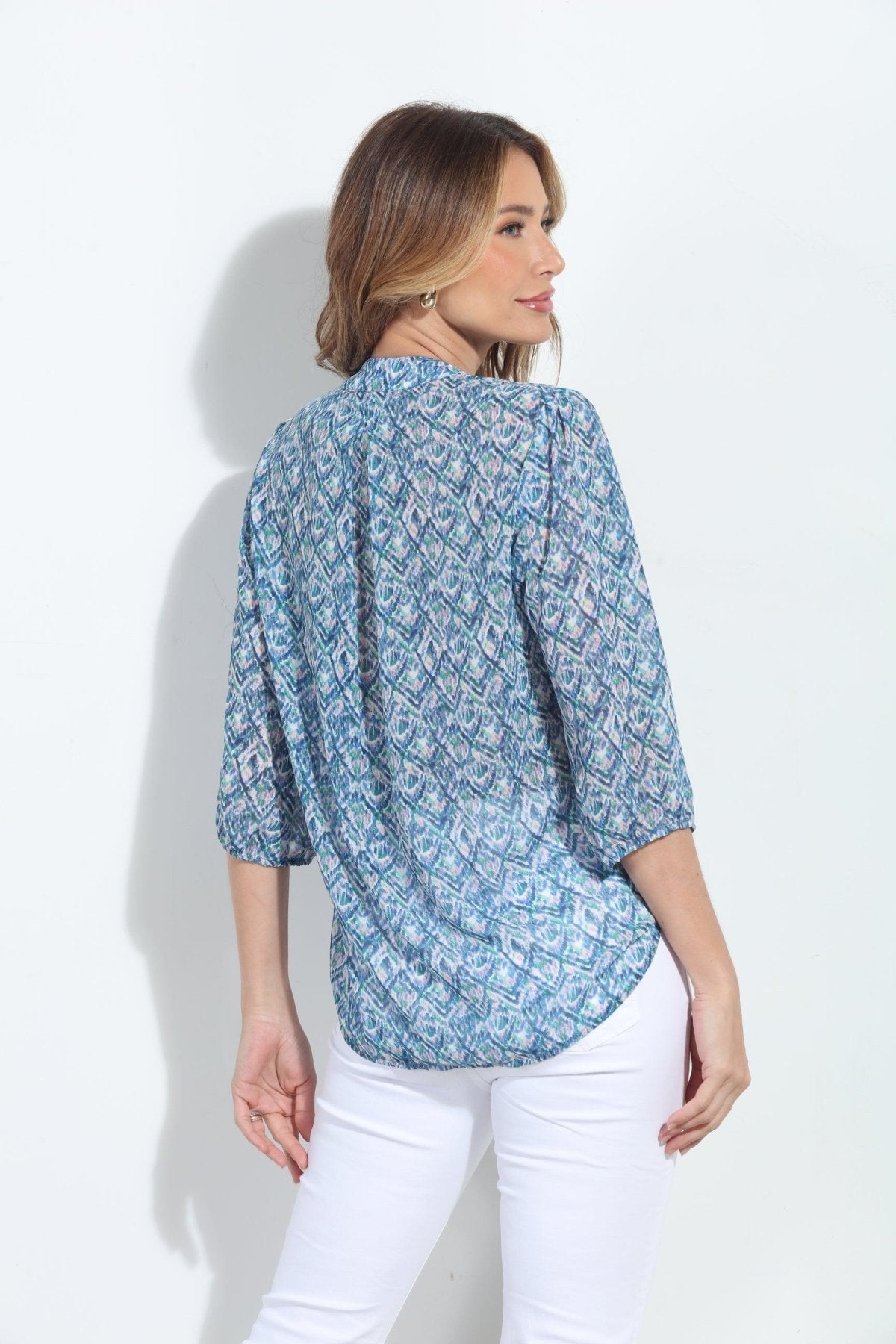 Kat 3/4 Sleeve Surplice Blouse-BEST SELLER