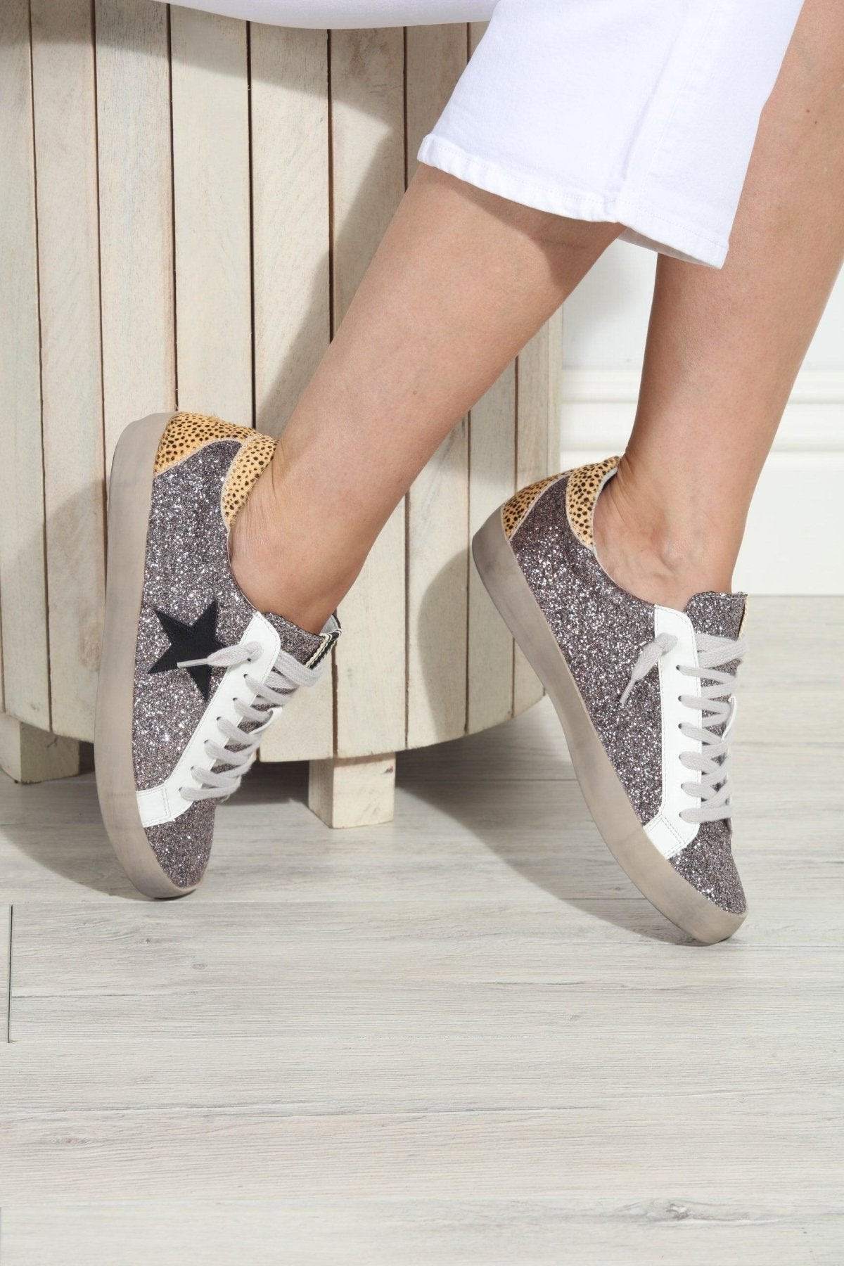 Paula Pewter/Cheetah  Sneakers