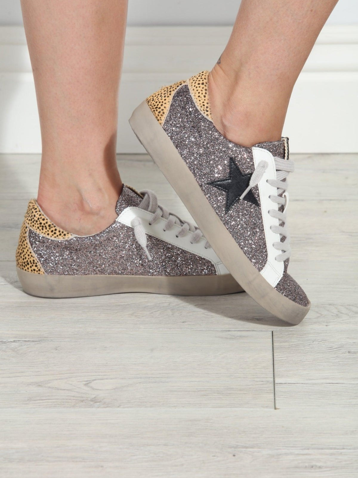 Paula Pewter/Cheetah  Sneakers