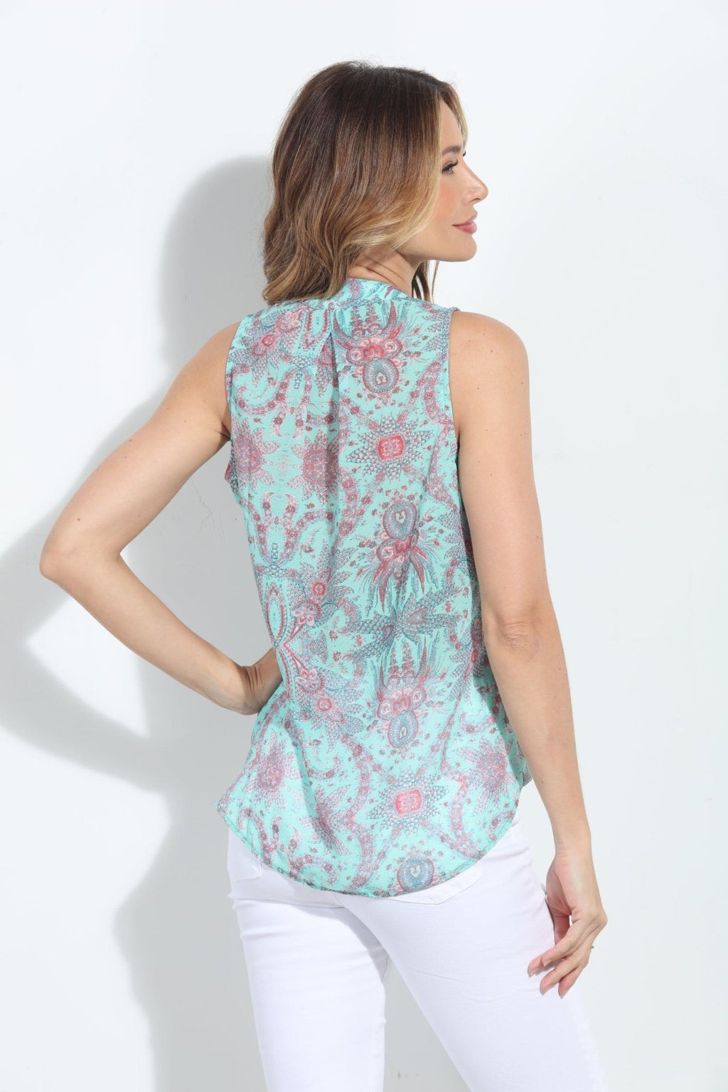 Della Surplice Top with Tie-FINAL SALE