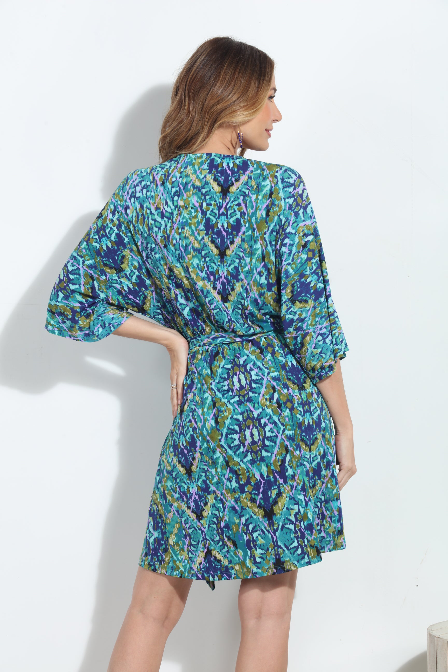 Duffy Stretch Kimono Sleeve Dress-FINAL SALE