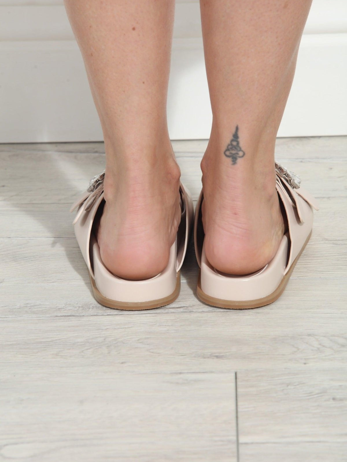 Bridget Champagne Slip-On Sandals