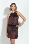 Randall Pleated Neck Dress-FINAL SALE