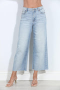 Hidden Jeans Nori High Rise Cropped Wide Leg- Light Wash