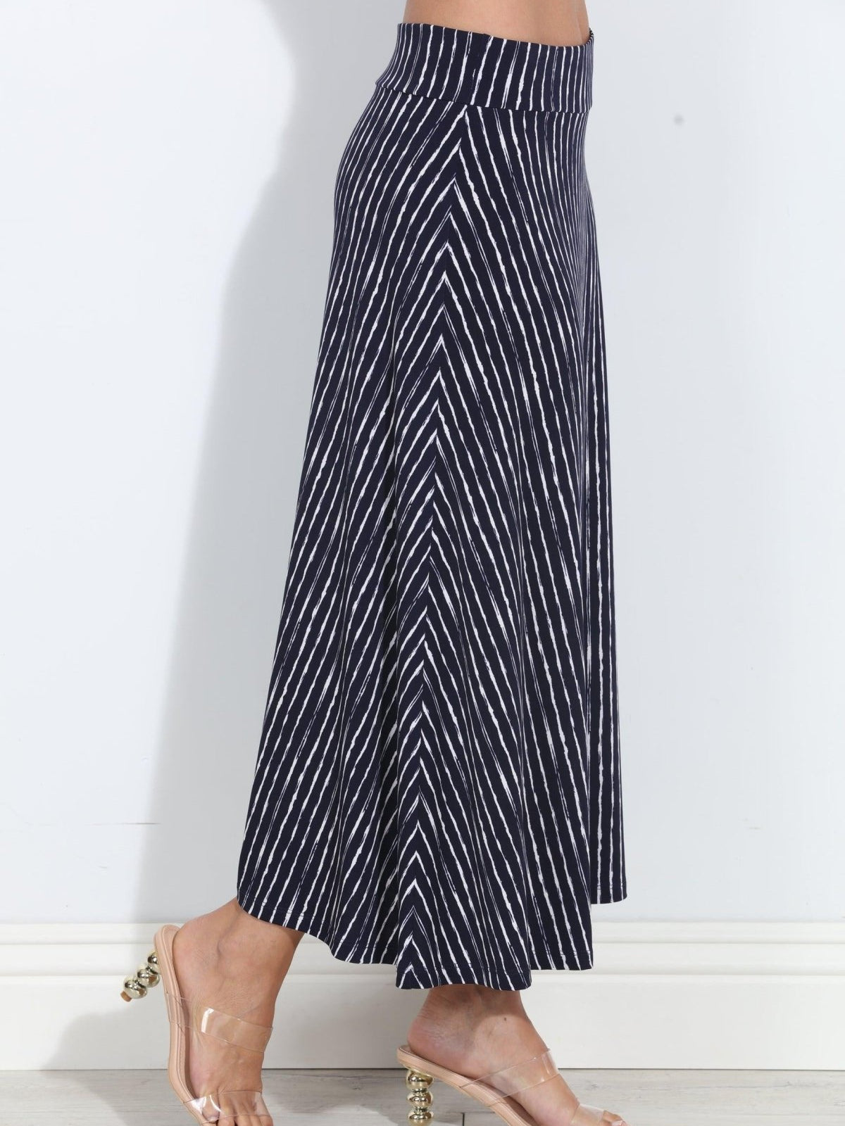 Cuba Striped Stretch Maxi Skirt