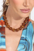 Quinn Caramel Beaded Choker