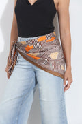 Geo Print Silky Scarf