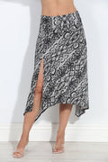 Elsa Stretch Slit Midi Skirt-BEST SELLER