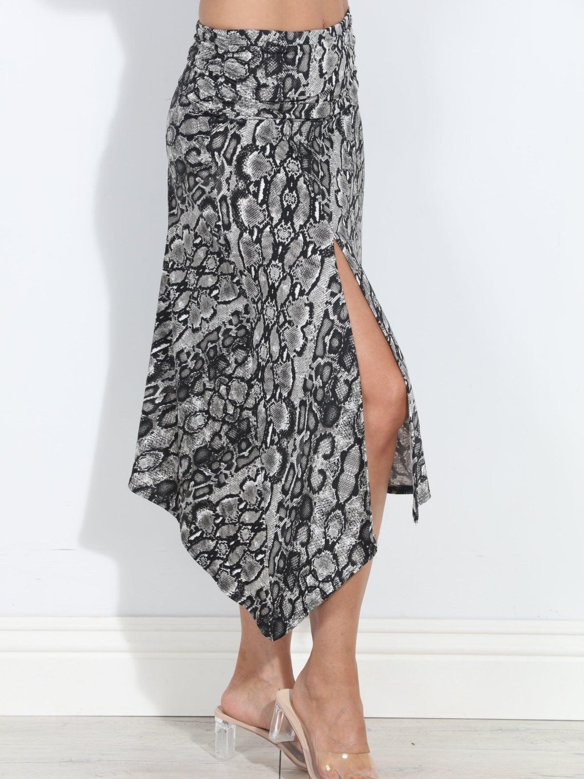 Elsa Stretch Slit Midi Skirt-BEST SELLER
